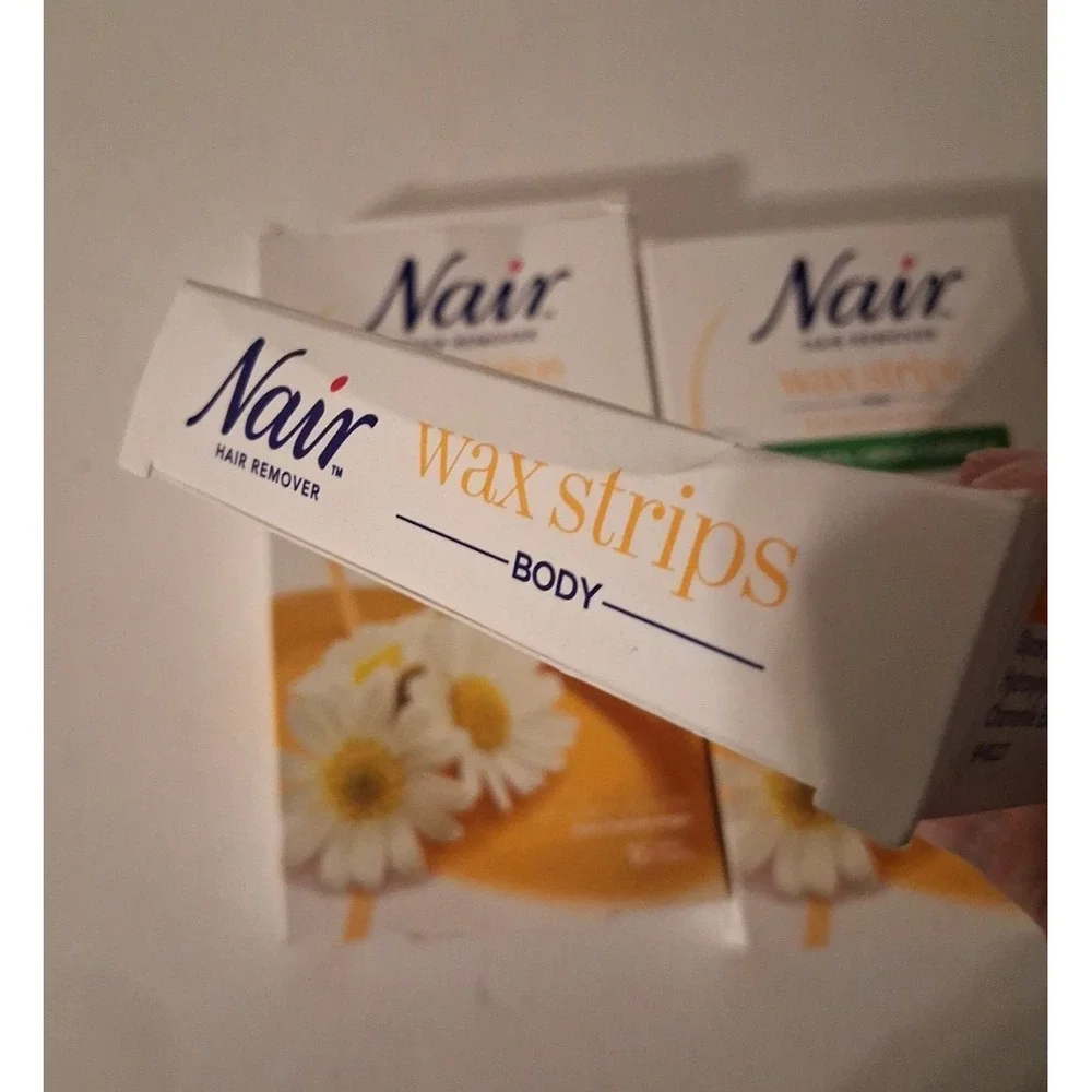 3 Nair Legs & Body Wax Strips Sensitive Skin 48 Total Long Lasting Hair Removal